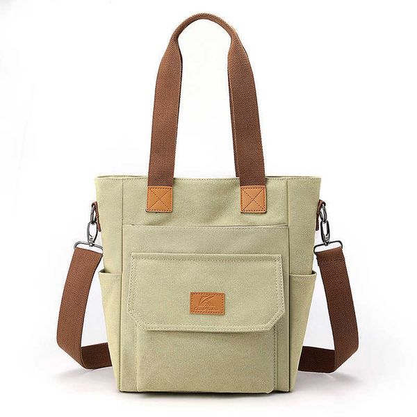 

simple canvas bag cloth bag large capacity satchel women's shoulder bag women's mother bag middle-aged work handbag