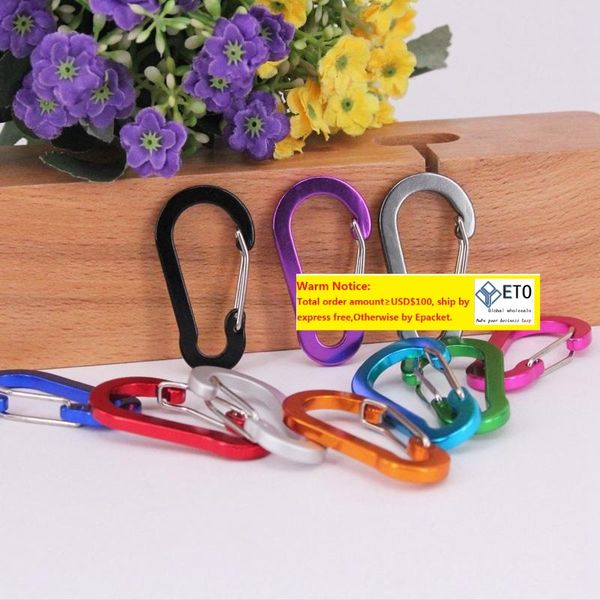 

flat shape carabiner ring keyrings key chains sport carabiner camp snap clip hook keychain hiking aluminum convenient hiking