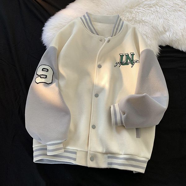 

women's jackets deeptown baseball jacket women oversized korean fashion trend streetwear college bomber jackets uniform autumn winter, Black;brown
