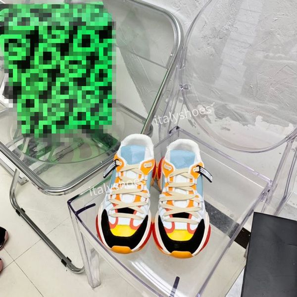 

2023 women boots sport shoes designer sneakers for men time out woman rubber flatform trainers leather casual shoes size35-45, Black