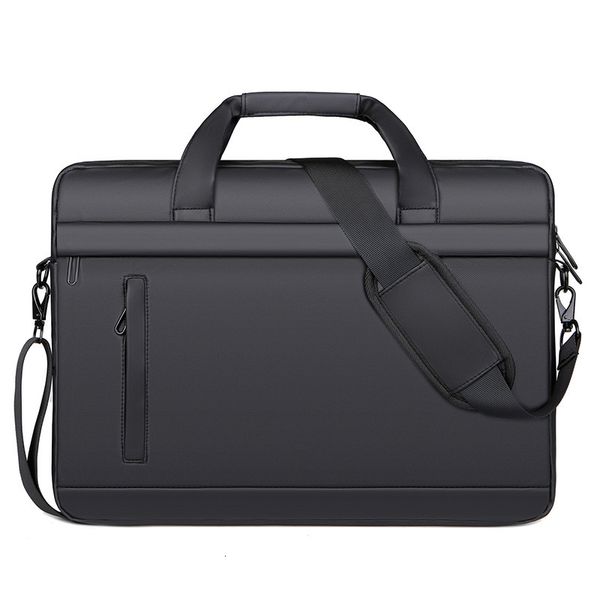 

briefcases men's thin for men handbags waterproof large capacity briefcase shoulder strap lap156 inch black crossbodybag 230227