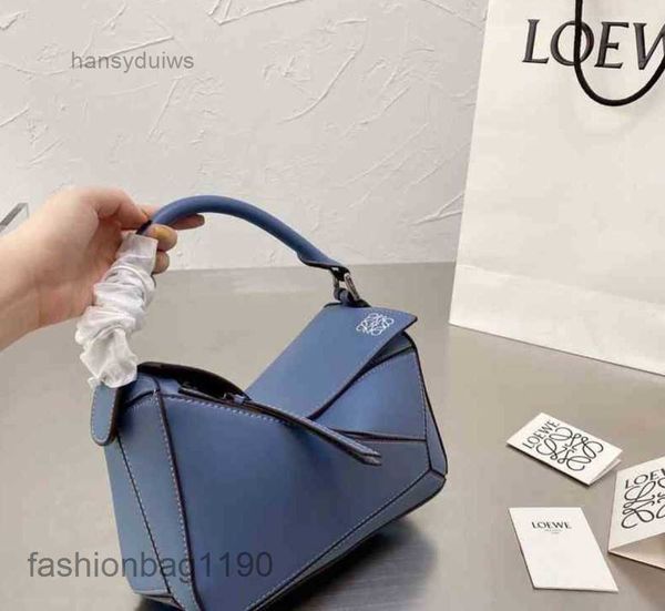 

2023 sho geometric women portable woman bags handbag color leather designer bag puzzle cowhide loews messenger one puzzles leather ybnu