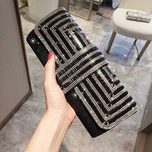 

evening bags dinner bag water diamond hand bag diamond inlaid banquet bag fashionable envelope bag diagonal cross women's bag