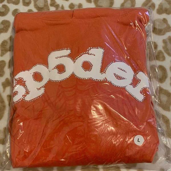 

men's hoodies sweatshirts orange sp5der 555555 hoodie men women spider web hooded young thug pullover h66x, Black