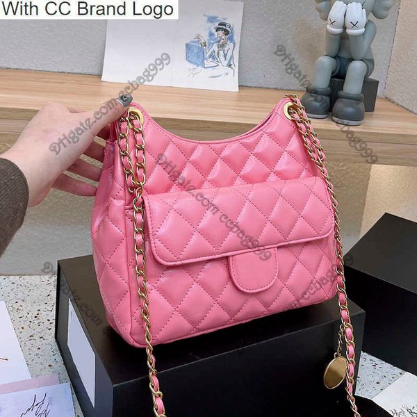 

cc brand hobo small bucket hobo luxury bags quilted pink white black genuine leather wallets designer handbags multi pochette gold hardware