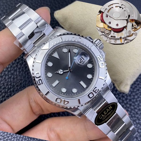 

7 styles clean factory quality mens watches yacht style 40mm silver dial master 3135 automatic sapphire glass classic model folding wristwat, Slivery;brown