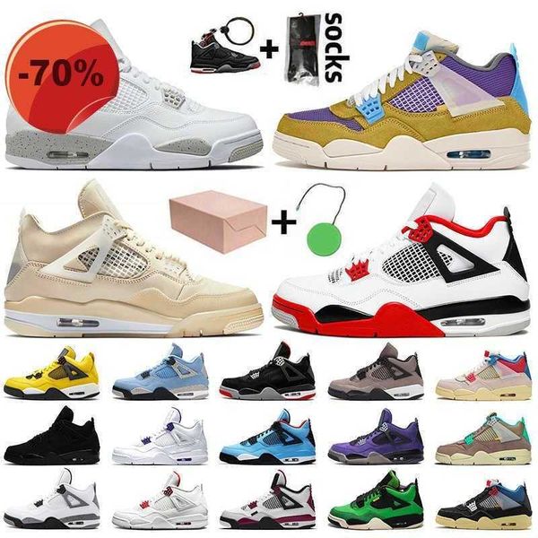 

dress shoes 2021 with box womens mens jumpman 4 basketball shoes 4s white oreo sail desert moss fire red travis taupe haze university blue b, Black