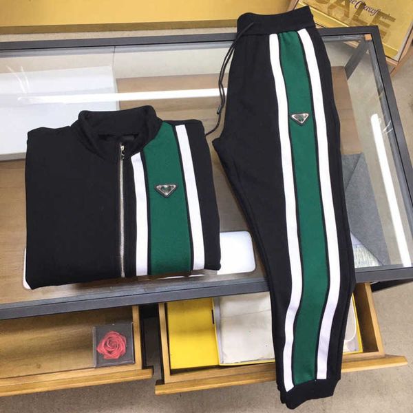 

mens tracksuit designer suit zipper jacket casual trousers two-piece men women loose sports suits, Gray