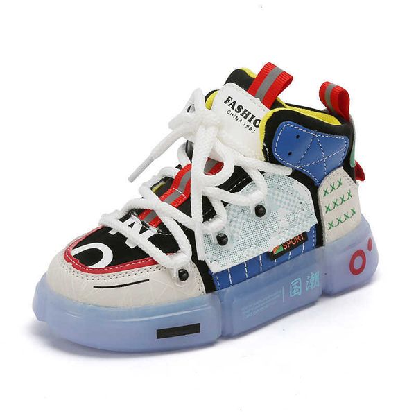 

boys' sports casual shoes 1 autumn 1 girls' color light board shoes for trendy chil1en, Black