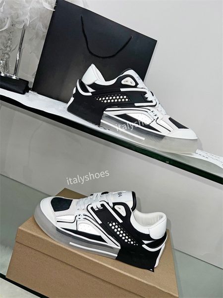 

2023 luxury boots casual shoes men designer sneaker white leather calfskin sneakers shoe brands comfort outdoor trainers men's size35-4, Black