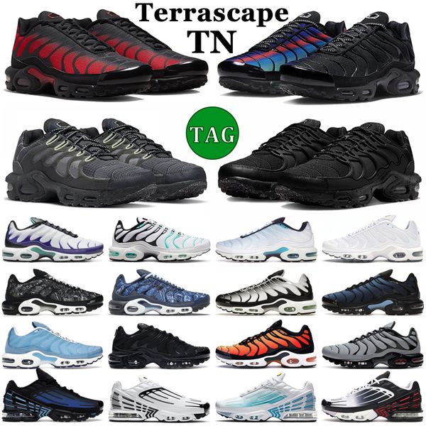 

terrascape tn plus 3 men women running shoes triple black white anthracite mint green unity bred reflective hyper jade blue wolf grey mens t