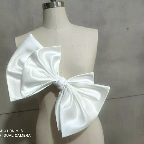 

waist chain belts wholesale pure white big satin bow wedding dress belt ribbons bridal garter ivory detachable knots ladies weddving accesso