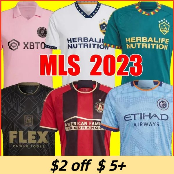

2023 inter miami 2024 lafc soccer jerseys bale vela chicho los angeles la galaxy atlanta united chicharito beckham higuain fc 23 24 football, Black;yellow