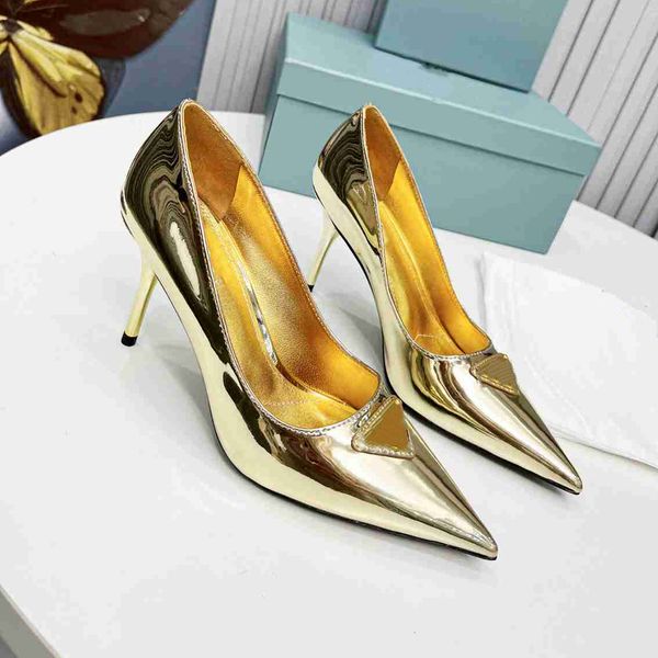 

dress shoes fashion 2023 pradity women leather high heel letter logo party wedding tourism holiday casual flat shoes 02-05, Black