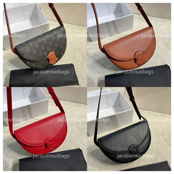 

the new half moon crossbody bag women's purses teen triomphe genuine leather shoulder handbags luxury designer woman shoulder bag clutc