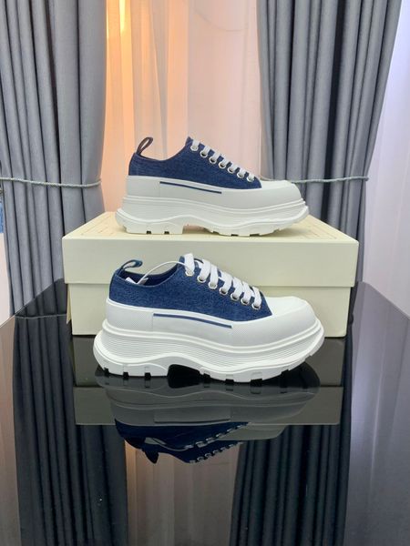 

size 35-40 female fashion thick sole 5 color lace-up casual canvas shoes