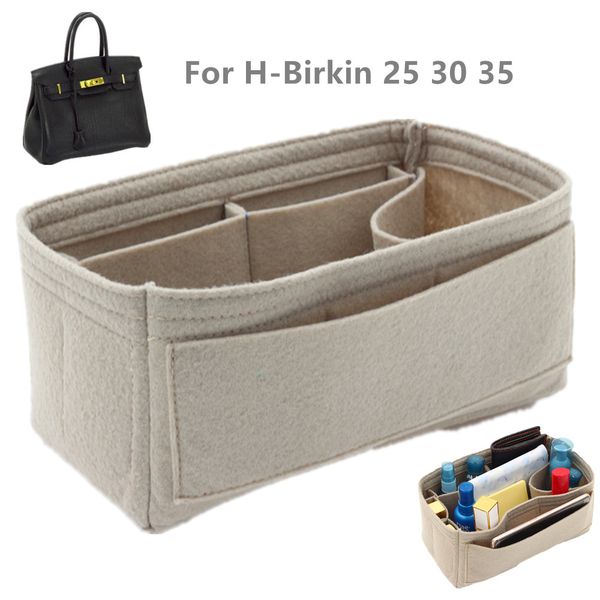 

cosmetic bags cases fits for h bir kins 25 30 35 insert organizer makeup handbag organize portable base shaper for women handbag 230227