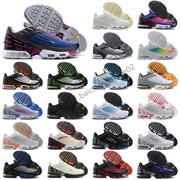 

2023 tn plus 3 tuned men sports shoes laser blue white aquamarine tns requin obsidian hyper violet deep parachute ghost green triple black t