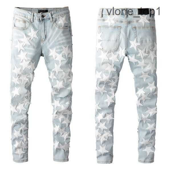 

knee pants amirly pattern mens torn designer stars jeans design slim letters patchwork tattered paige denim ripped for man skinny straight 9, Blue