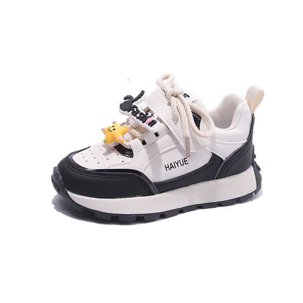 

girls' sports shoes in spring and autumn 2023 1 western-style chil1en's casual shoes with little girls' soft soles, Black