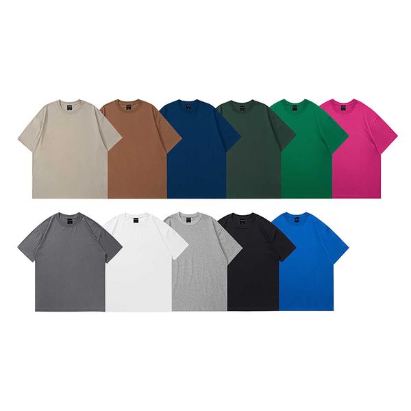 

summer 2023 new earth 270g loose short sleeve ins fashion brand simple versatile t-shirt for men and women, White;black