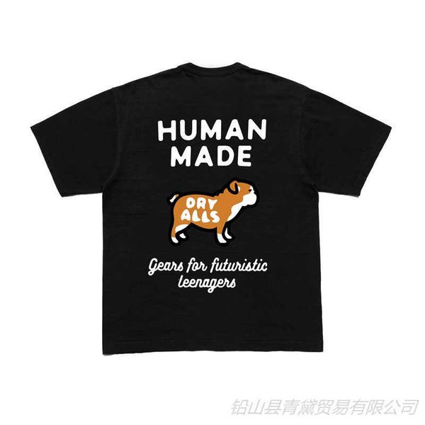 

men's t-shirts human tee made cotton summer 2023 leisure casual love fighting dog bulldog women's short sleeve t-shirt, White;black