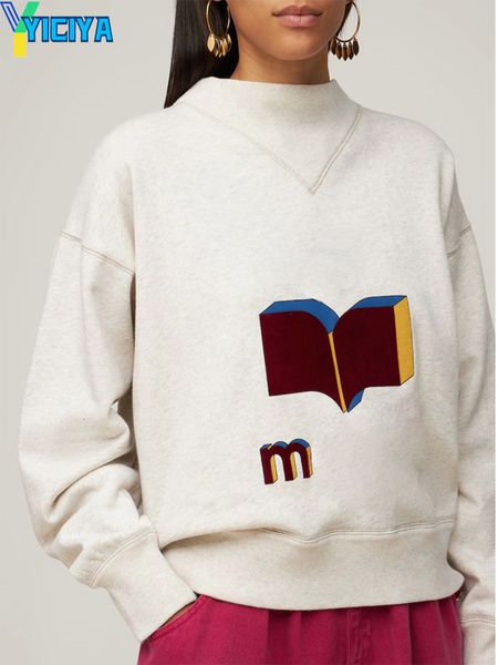 

womens two piece pants yiciya hood sweatshirt long sleeves letter print flocking hoodie sweatshirts bottoming winter clothes man sports 2302, White