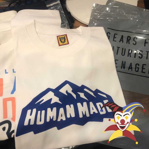 

men's t-shirts snow mountain human made t-shirt men women human made t shirt tee, White;black