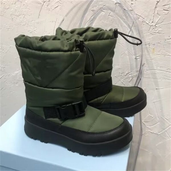 

2023 boots down chaussure women warm ankle shoes winter platform bota mujer slip-on buckle casual boots prd snow bottine femme, Black