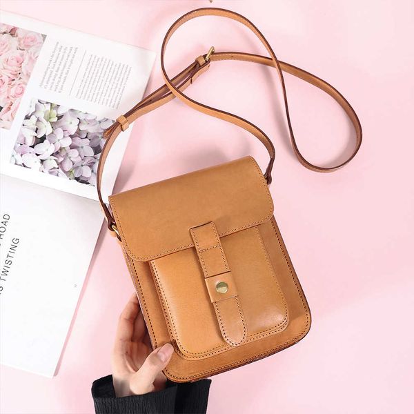 

new cross-body bag women's leather shoulder bag crossbody bag large capacity bag vegetable tanned leather women's bag