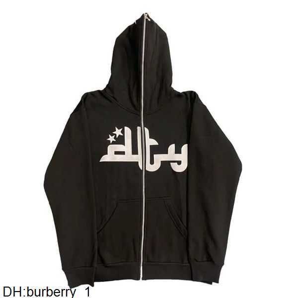 

star letter print hoodie men fashion zip up long sleeve oversized jacket coat harajuku gothic hooded sweatshirt y2k teen clothes 220811 4zrp, Black