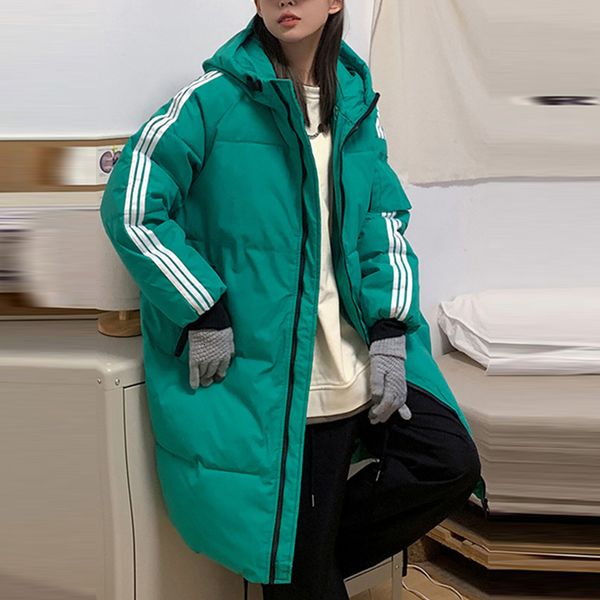 

women's wool blends winter jacket hooded fashion warm long parka windproof parkas coat male or female winter 230227, Black