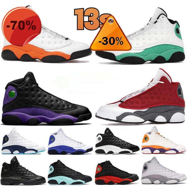 

dress shoes 13s shoes men women jumpman 13 court purple reverse bred obsidian hyper royal university gold del sol starfish flint playground, Black