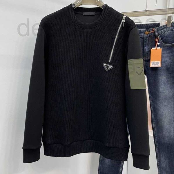 

men's sweaters designer high version sweater mens sweatshirt triangle embroidered hoodie vers men women pullover jacket casual coat suk, White;black