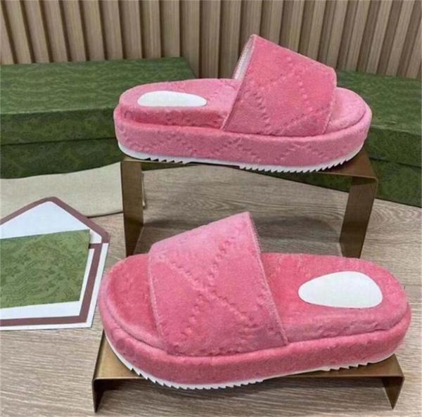 

2023 fashion woman slippers beach thick bottom slippers platform women shoes alphabet lady sandals leather high heel slippers size eur35-42, Black