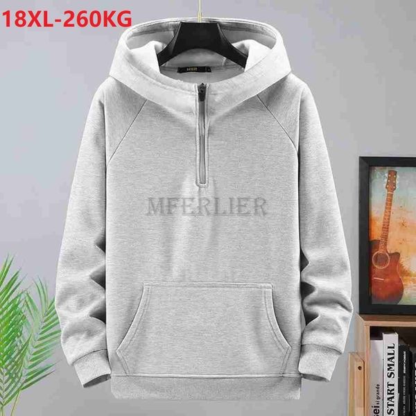 

men's hoodies sweatshirts spring autumn men sweatshirt hooded hoodies hoody plus size 10xl 12xl 14xl 16xl 18xl oversize big zipper casu, Black