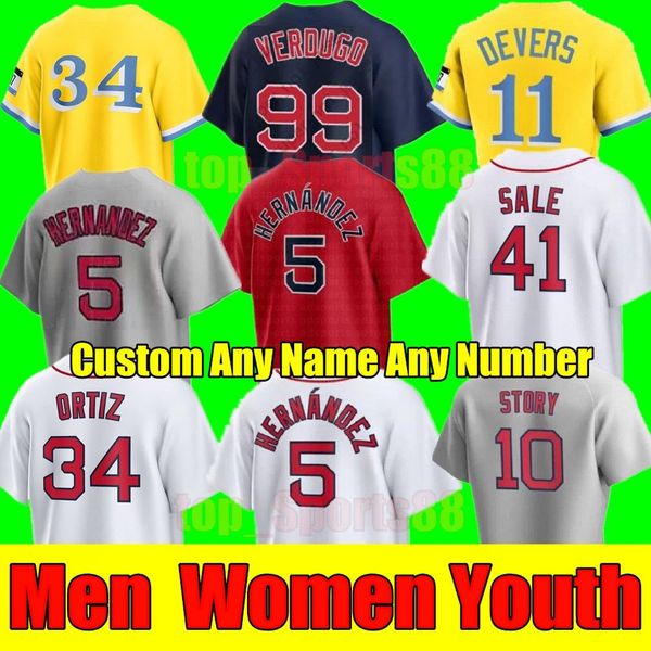 

2023 s-4xl david ortiz baseball jerseys alex verdugo reese mcguire trevor story rafael devers red nick pivetta masataka yoshida sox enrique, Blue;black