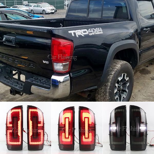 

car led taillight tail lamps for toyota tacoma 2016 2017 2018 2019 2020 2021 2022 rear fog lamp turn signal reverse brake light