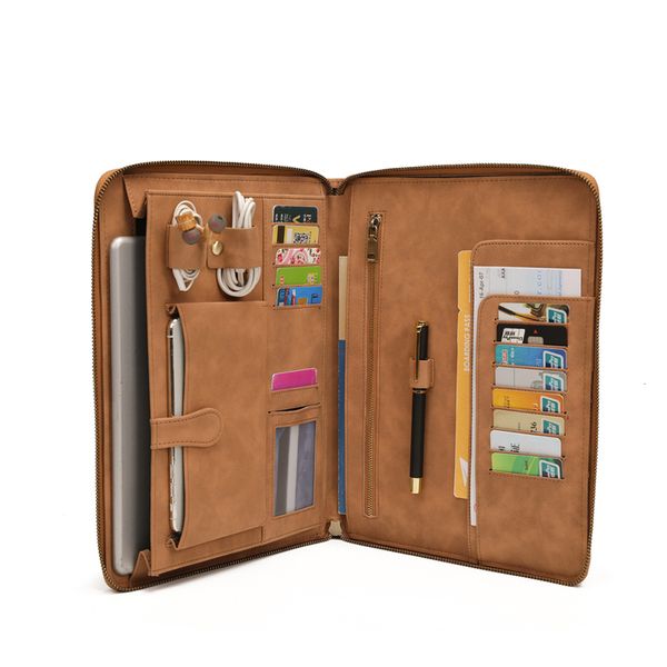 

briefcases men ipad portfolio case for 97 inch professional business briefcase padfolio travel carrying case with secure zippered clre 23022