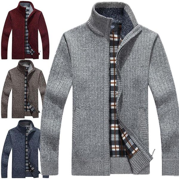 

new cardigan mens cardigans knitwear zipper sweaters warm fleece hoodie sweatshirt casual hoodies for autumn winter230p, White;black