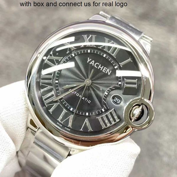 

women watches ballon business automatic cartiars de new classic women leisure waterproof fashion watch mechanical steel belt for men and cj6, Slivery;golden