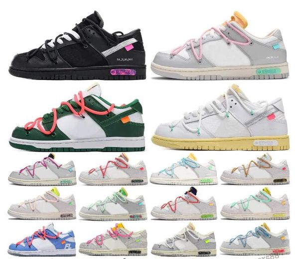 

2023 designer men women running sports shoes no.1-50 lot the offs white ow sb dunks low skate university blue fragment platform casual shoes, Black