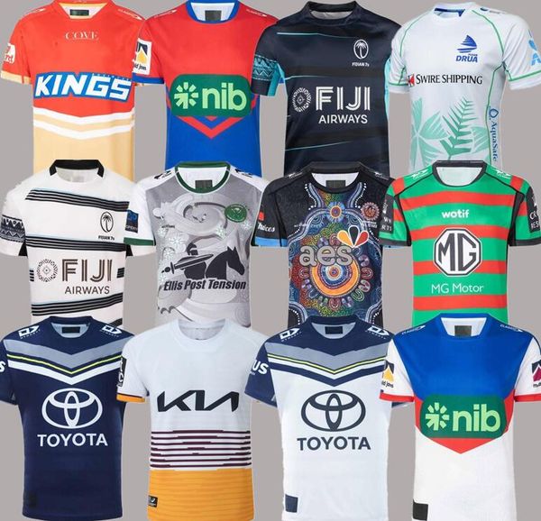 

2023 fiji druya rugby knights jersey golden coast mustang titan dolphins fiji sydney rabbitos home and away traditional north queensland nat, Black;gray
