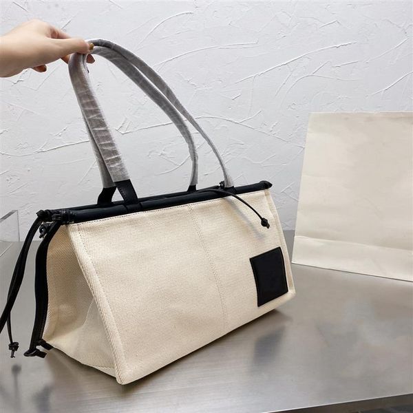 

fashion denim canvas shopping bags luxurious design atmosphere letterprint lurex beach bag simple handbags go with mom tote large 348a