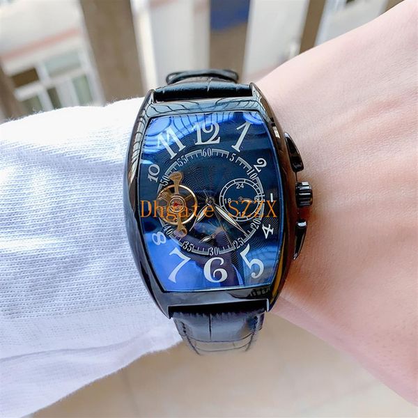 

mens watches self-winding tourbillon stainless steel all small work dial business watch montre luxe reloj de lujo270k, Slivery;brown
