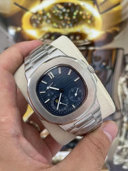 

wholesale classic men's mechanical movement watch stainless steel material sapphire glass, Slivery;brown