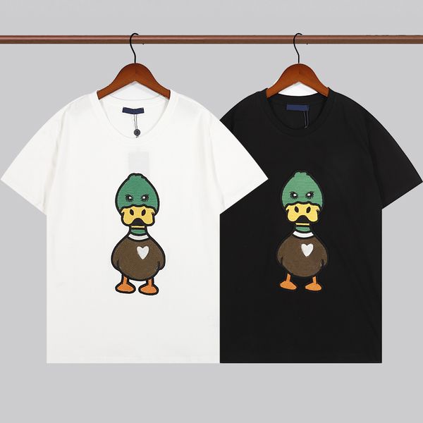 

men's t shirt luxury brand couple animal embroidery print t-shirt summer round neck short sleeve outdoor fashion casual cotton clothing, White;black