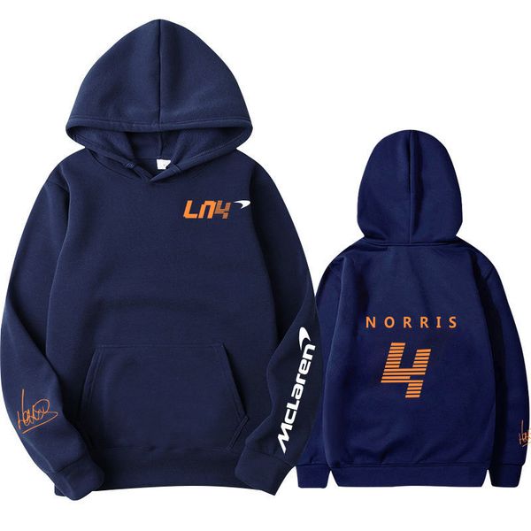 

men's hoodies sweatshirts men women hoodie lando norris mclaren racing team oversized sportswear autumn winter 230227, Black