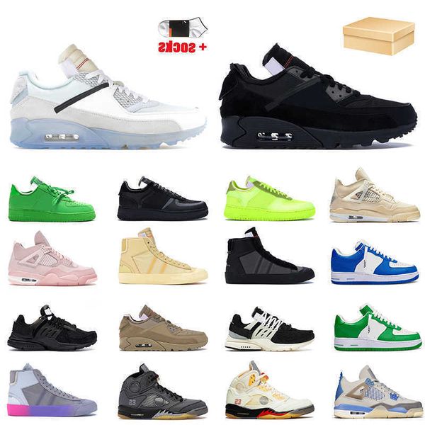 

with box co-branded rice white casual shoes designer womens mens 1 4s 5s sail low black mid blazer 77 fly knit 90s volt jumpman sneakers