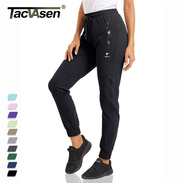 

women's pants capris tacvasen women's quick dry long pants cargo pants lady multi-zipper pockets joggers sweatpants hiking fishing, Black;white